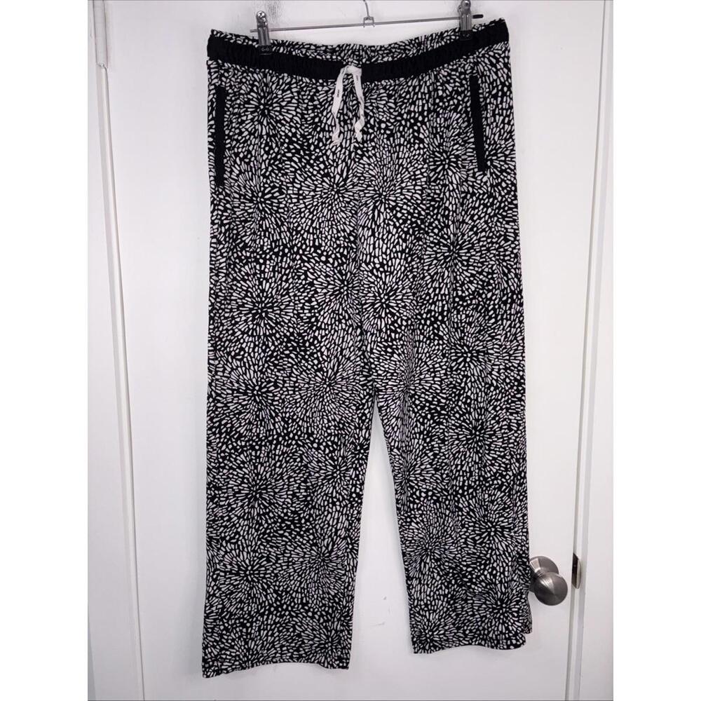 DKNY LOUNGE PANTS MEDIUM BOHO COMFORT DRAWSTRING POCKETS